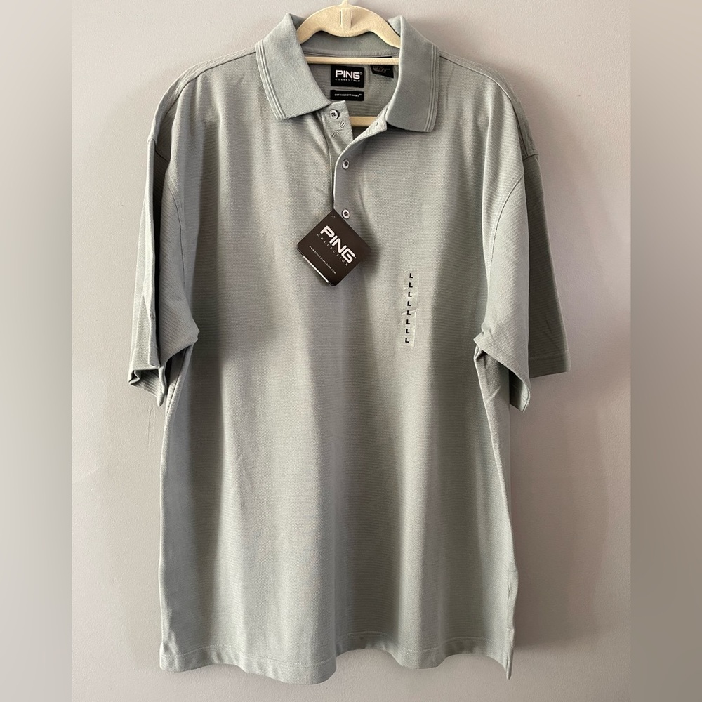 PING Golf Polo shirt Large Sage Green Dry Dynamic